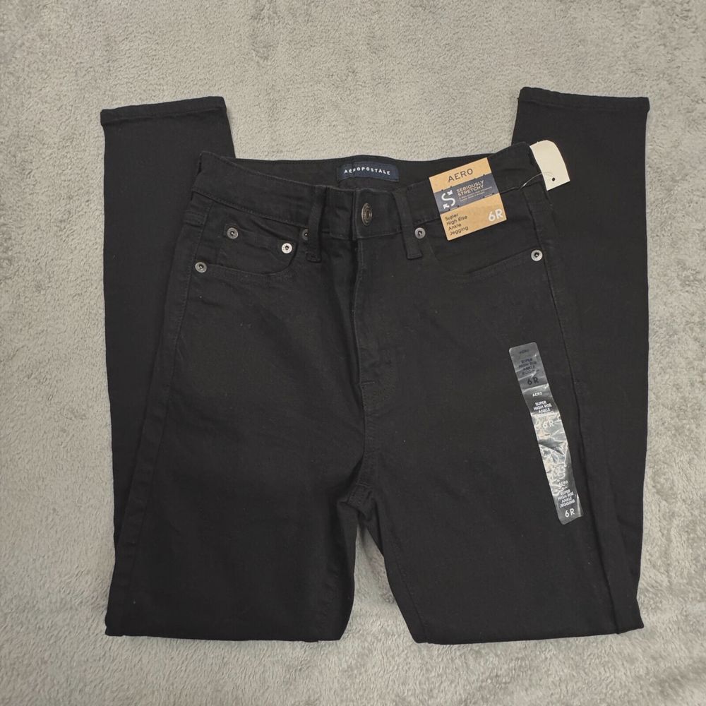Aeropostale NWT Women's Black Jegging Size 6R (28x27) Super High Rise - Picture 12 of 12